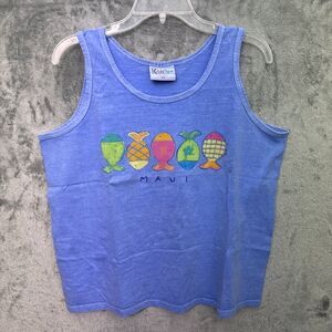I Can Too Sports Maui Top Lg Blue tank